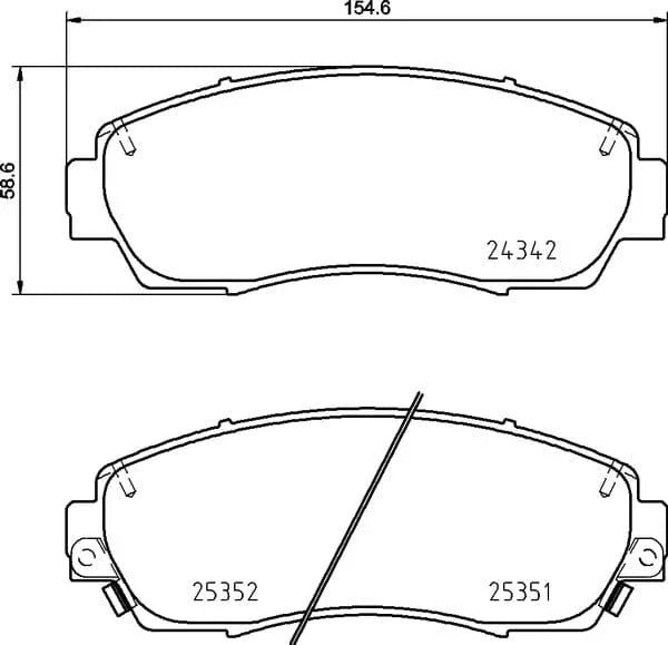 Mintex Brake Pads Full Set Of 4 Front MDB3257 - image 4