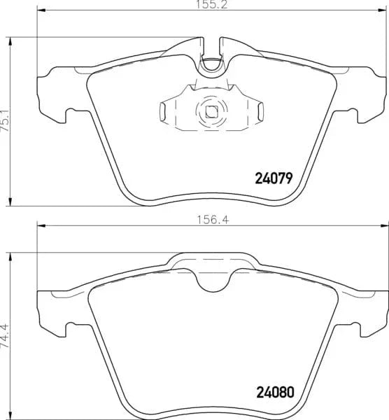Mintex Brake Pads Full Set Of 4 Front MDB3263 - image 3