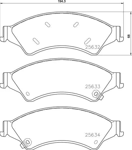 Mintex Brake Pads Full Set Of 4 Front MDB3265MX - image 3