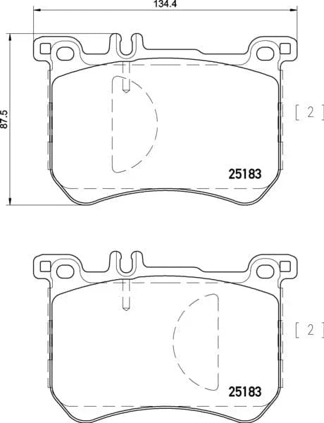 Mintex Brake Pads Full Set Of 4 Front MDB3288 - image 3