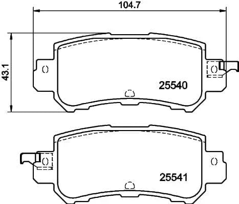 Mintex Brake Pads Set Brake Pads Full Set Of 4 Rear MDB3293MX - image 3