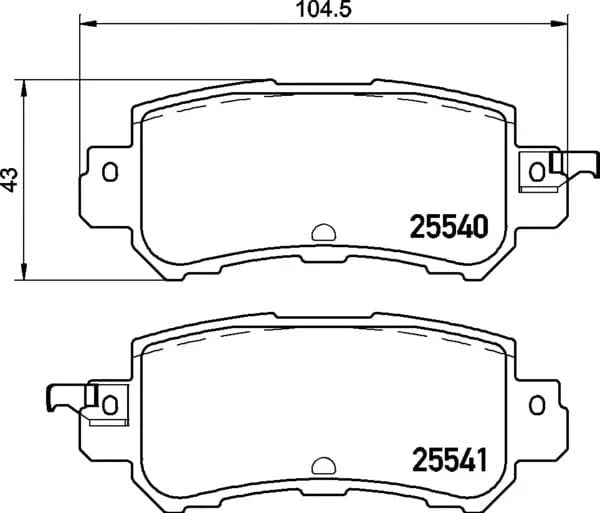 Mintex Brake Pads Set Brake Pads Full Set Of 4 Rear MDB3293MX - image 4