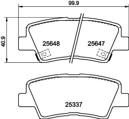 Mintex Brake Pads Set Brake Pads Full Set Of 4 Rear MDB3306 - image 3