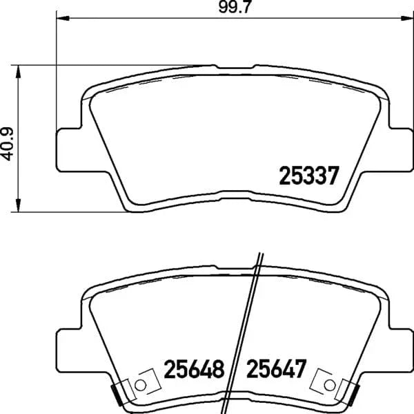 Mintex Brake Pads Set Brake Pads Full Set Of 4 Rear MDB3306 - image 4