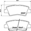 Mintex Brake Pads Set Brake Pads Full Set Of 4 Rear MDB3306 thumbnail