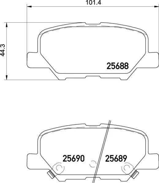 Mintex Brake Pads Set Brake Pads Full Set Of 4 Rear MDB3336 - image 3