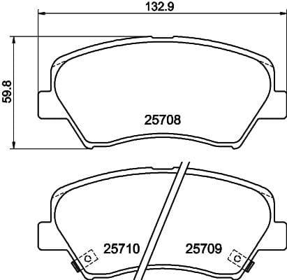 Mintex Brake Pads Full Set Of 4 Front MDB3363 - image 3