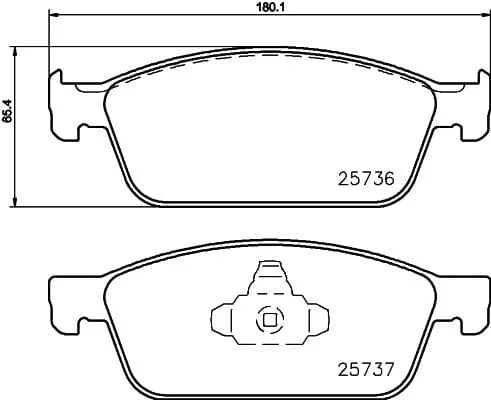 Mintex Brake Pads Full Set Of 4 Front MDB3364 - image 3