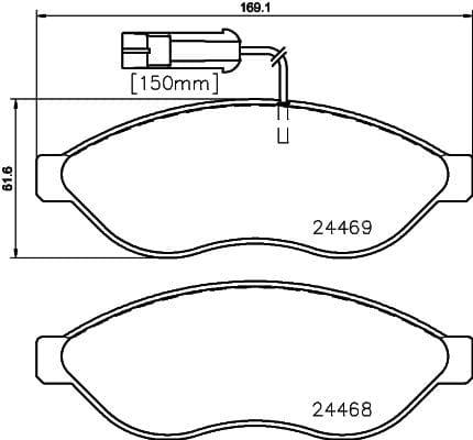 Mintex Brake Pads Full Set Of 4 Front MDB3365 - image 3
