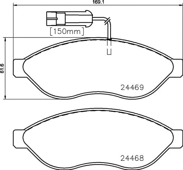 Mintex Brake Pads Full Set Of 4 Front MDB3365 - image 4