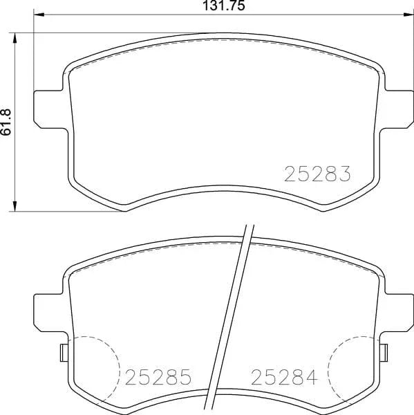 Mintex Brake Pads Full Set Of 4 Front MDB3373 - image 3