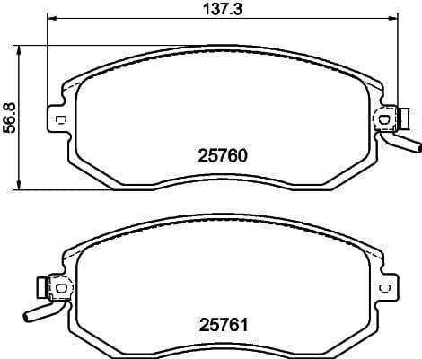 Mintex Brake Pads Full Set Of 4 Front MDB3374 - image 3