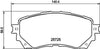 Mintex Brake Pads Full Set Of 4 Front MDB3386 thumbnail
