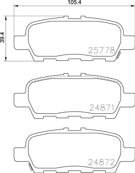 Mintex Brake Pads Set Brake Pads Full Set Of 4 Rear MDB3396MX - image 3