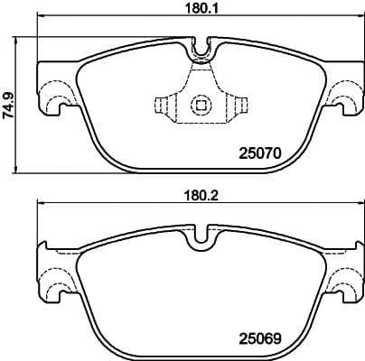 Mintex Brake Pads Full Set Of 4 Front MDB3410 - image 3