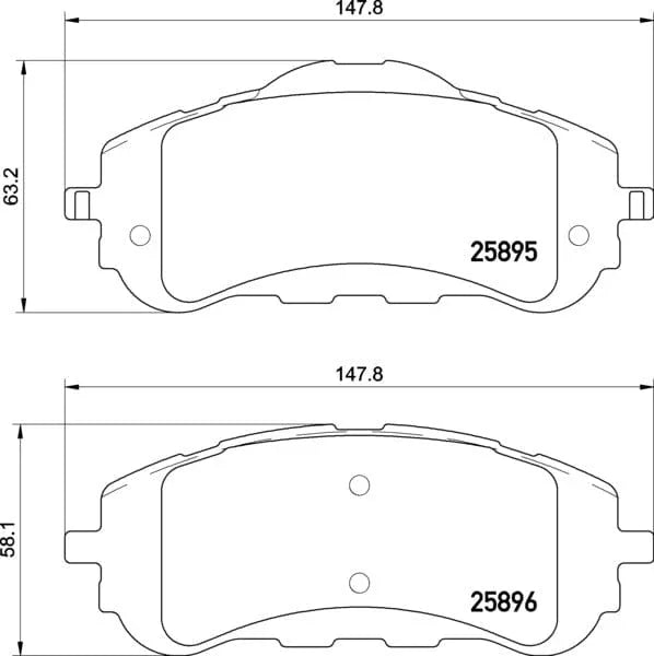 Mintex Brake Pads Full Set Of 4 Front MDB3412 - image 4