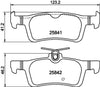 Mintex Brake Pads Set Brake Pads Full Set Of 4 Rear MDB3413 thumbnail