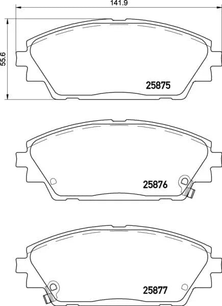 Mintex Brake Pads Full Set Of 4 Front MDB3417 - image 4