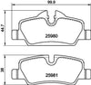 Mintex Brake Pads Set Brake Pads Full Set Of 4 Rear MDB3438MX thumbnail