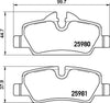 Mintex Brake Pads Set Brake Pads Full Set Of 4 Rear MDB3438MX thumbnail