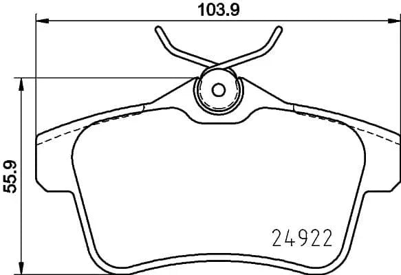 Mintex Brake Pads Set Brake Pads Full Set Of 4 Rear MDB3444 - image 3