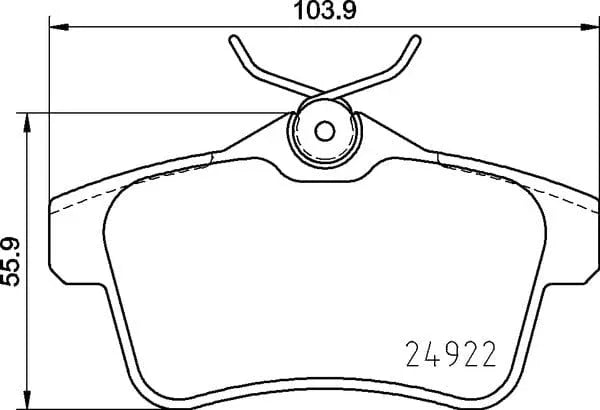 Mintex Brake Pads Set Brake Pads Full Set Of 4 Rear MDB3444 - image 4