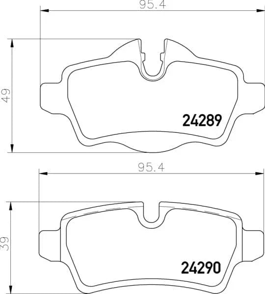 Mintex Brake Pads Set Brake Pads Full Set Of 4 Rear MDB3450 - image 3