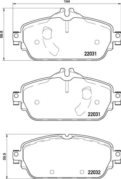 Mintex Brake Pads Full Set Of 4 Front MDB3704 - image 3