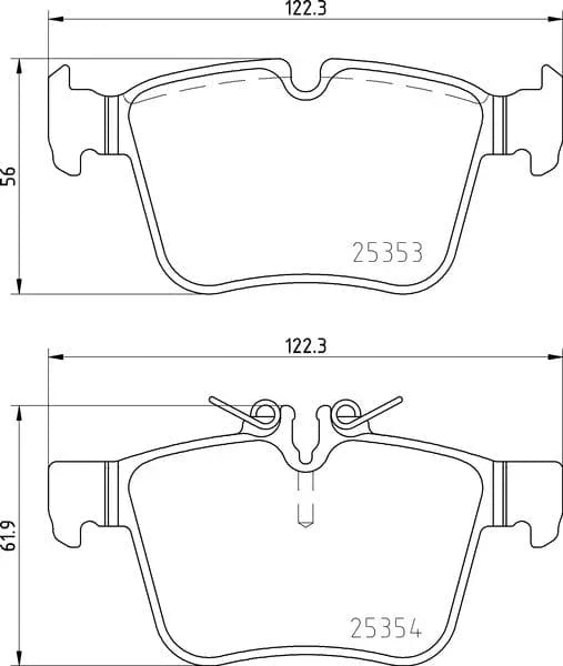 Mintex Brake Pads Set Brake Pads Full Set Of 4 Rear MDB3711MX - image 3