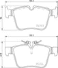 Mintex Brake Pads Set Brake Pads Full Set Of 4 Rear MDB3711MX thumbnail