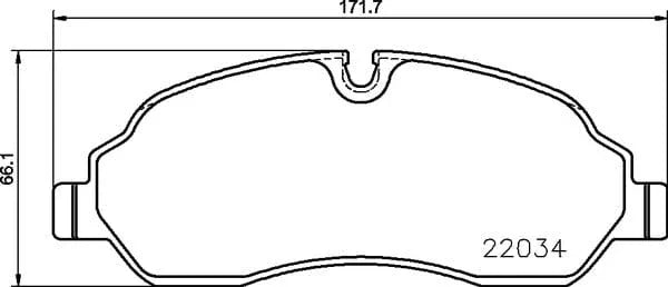 Mintex Brake Pads Full Set Of 4 Front MDB3719MX - image 4