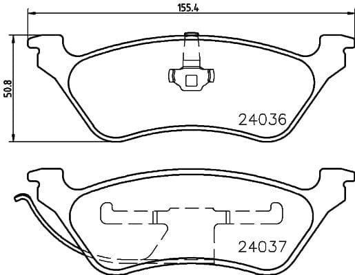 Mintex Brake Pads Set Brake Pads Full Set Of 4 Rear MDB3721 - image 3