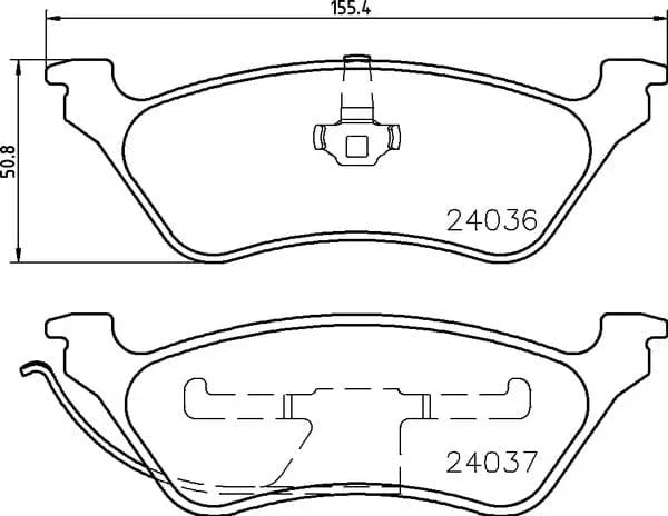 Mintex Brake Pads Set Brake Pads Full Set Of 4 Rear MDB3721 - image 4