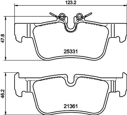 Mintex Brake Pads Set Brake Pads Full Set Of 4 Rear MDB3723MX - image 3