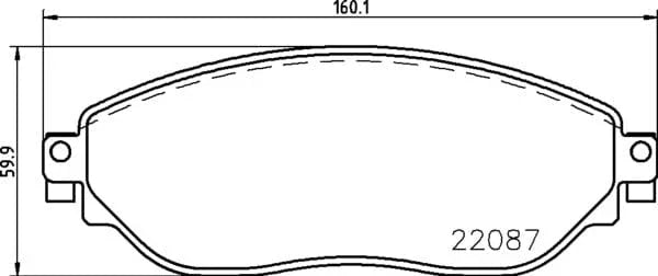 Mintex Brake Pads Full Set Of 4 Front MDB3755 - image 4