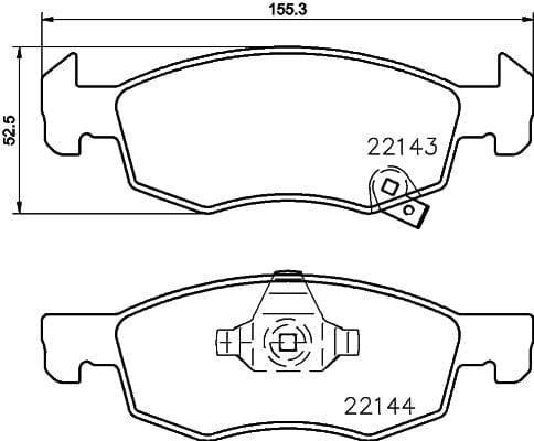 Mintex Brake Pads Full Set Of 4 Front MDB3772 - image 3