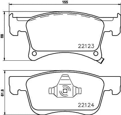 Mintex Brake Pads Full Set Of 4 Front MDB3784 - image 3