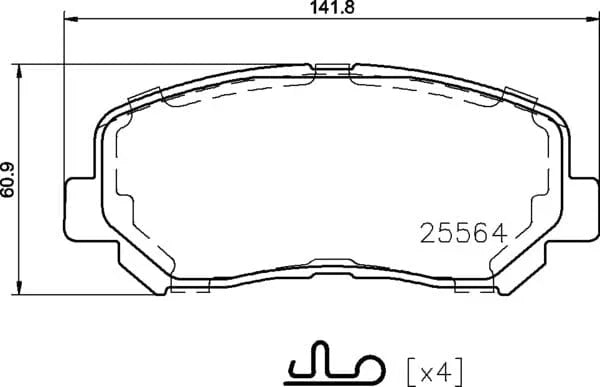 Mintex Brake Pads Full Set Of 4 Front MDB3788 - image 4