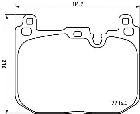 Mintex Brake Pads Full Set Of 4 Front MDB3804MX - image 3