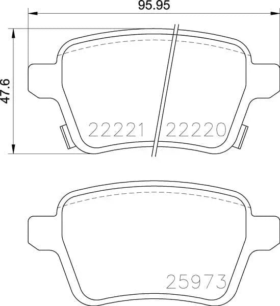 Mintex Brake Pads Set Brake Pads Full Set Of 4 Rear MDB3820 - image 3