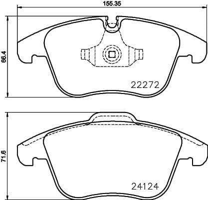Mintex Brake Pads Full Set Of 4 Front MDB3835MX - image 3