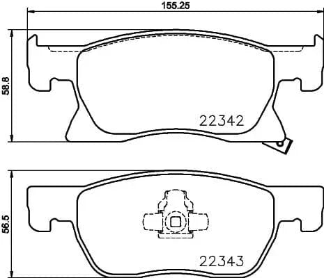 Mintex Brake Pads Full Set Of 4 Front MDB3844MX - image 3