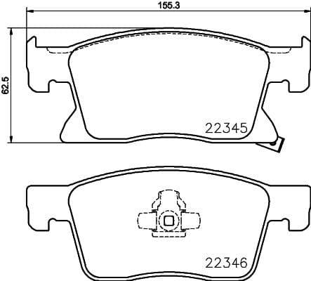 Mintex Brake Pads Full Set Of 4 Front MDB3845 - image 3
