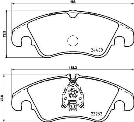 Mintex Brake Pads Full Set Of 4 Front MDB3846 - image 3