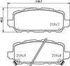 Mintex Brake Pads Set Brake Pads Full Set Of 4 Rear MDB3867 thumbnail