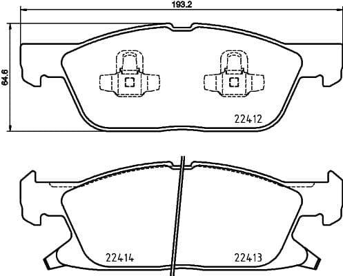 Mintex Brake Pads Full Set Of 4 Front MDB3895 - image 3