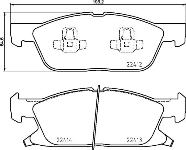 Mintex Brake Pads Full Set Of 4 Front MDB3895 - image 4