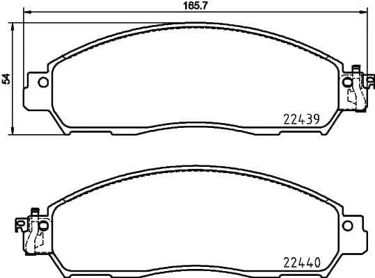 Mintex Brake Pads Full Set Of 4 Front MDB3914 - image 3