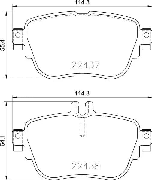 Mintex Brake Pads Set Brake Pads Full Set Of 4 Rear MDB3917MX - image 3