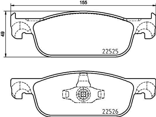 Mintex Brake Pads Full Set Of 4 Front MDB3930 - image 3